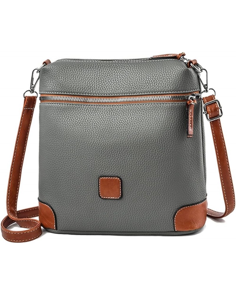 Elegant Bucket Bag Womens Crossbody Phone Bag Ladies Shoulder Bag Gray $22.12 Shoulder Bags