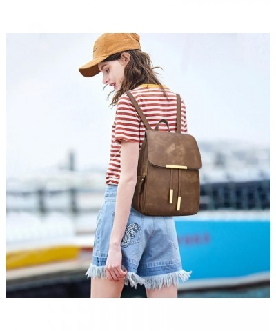 Trendy Leather Backpack Purse for Women and Ladies Shoulder Travel Daypacks Bags (A-Black) Z-khaki $18.72 Backpacks