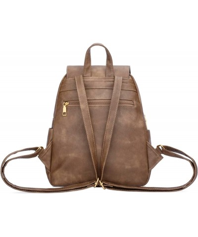 Trendy Leather Backpack Purse for Women and Ladies Shoulder Travel Daypacks Bags (A-Black) Z-khaki $18.72 Backpacks