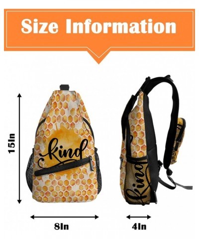 Sling Bag Crossbody Bag for Women Men Stripes Yellow Stripes Texture Waterproof Hiking Backpack Lightweight Chest Shoulder Ba...