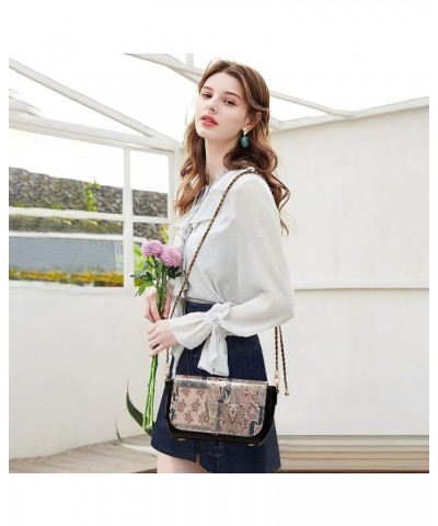 Crossbody Bags for Women Trendy Women's Black Shoulder Bag Small PU Leather Flap Cross Body Bag Handbags Pattern6 $22.13 Cros...