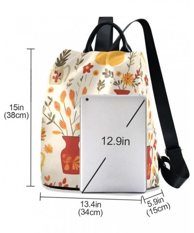 Cute Little Kitten Flowers Women Backpack Purse Anti Theft Design Travel Hiking Camping Rucksack Pack Vase and Flowers $16.49...