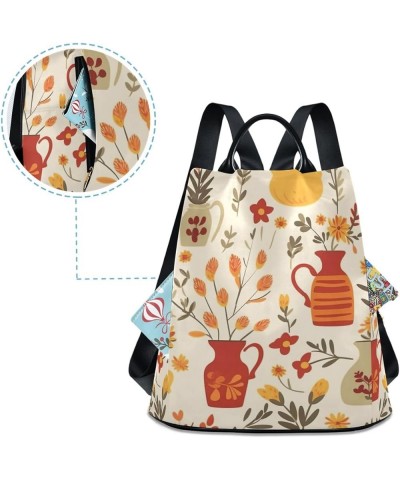 Cute Little Kitten Flowers Women Backpack Purse Anti Theft Design Travel Hiking Camping Rucksack Pack Vase and Flowers $16.49...