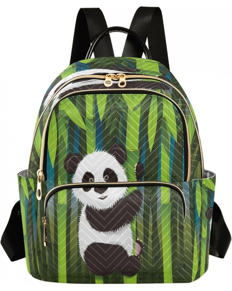 Curious Panda on Stem Fashion Backpack Purse Ladies Fashion Rucksack Travel Shoulder Bag Casual Daily Backpack Medium $18.50 ...