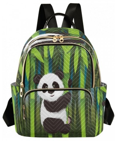 Curious Panda on Stem Fashion Backpack Purse Ladies Fashion Rucksack Travel Shoulder Bag Casual Daily Backpack Medium $18.50 ...