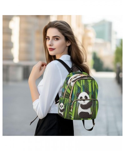 Curious Panda on Stem Fashion Backpack Purse Ladies Fashion Rucksack Travel Shoulder Bag Casual Daily Backpack Medium $18.50 ...