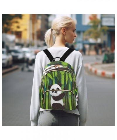 Curious Panda on Stem Fashion Backpack Purse Ladies Fashion Rucksack Travel Shoulder Bag Casual Daily Backpack Medium $18.50 ...