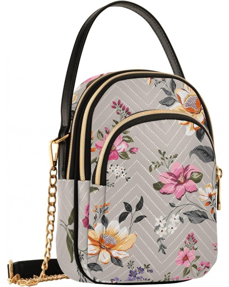 Small Crossbody Bags for Women Trendy Vintage Peony Peris Flower Travel Sling Bag Women's Crossbody Handbags Satchel Bags $15...