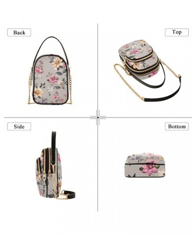 Small Crossbody Bags for Women Trendy Vintage Peony Peris Flower Travel Sling Bag Women's Crossbody Handbags Satchel Bags $15...