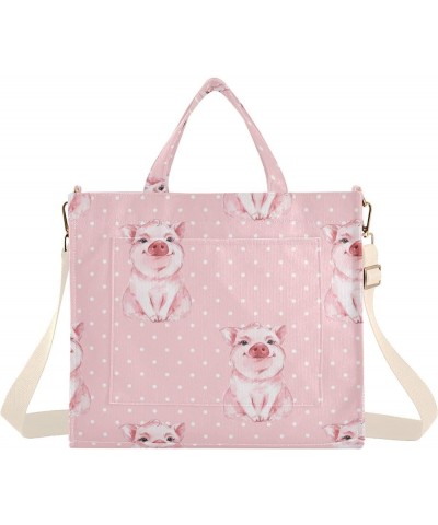 Shoulder Tote Women Funny Goose Surfer Summer Travel Beach Bag Pattern Book Bag Work Bag Satchels Pig Cute Pink $11.21 Totes