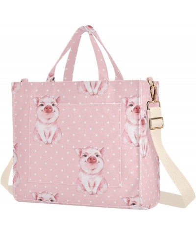 Shoulder Tote Women Funny Goose Surfer Summer Travel Beach Bag Pattern Book Bag Work Bag Satchels Pig Cute Pink $11.21 Totes