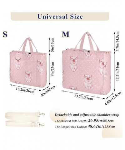 Shoulder Tote Women Funny Goose Surfer Summer Travel Beach Bag Pattern Book Bag Work Bag Satchels Pig Cute Pink $11.21 Totes