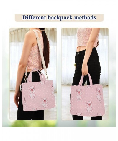 Shoulder Tote Women Funny Goose Surfer Summer Travel Beach Bag Pattern Book Bag Work Bag Satchels Pig Cute Pink $11.21 Totes