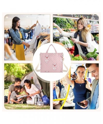 Shoulder Tote Women Funny Goose Surfer Summer Travel Beach Bag Pattern Book Bag Work Bag Satchels Pig Cute Pink $11.21 Totes