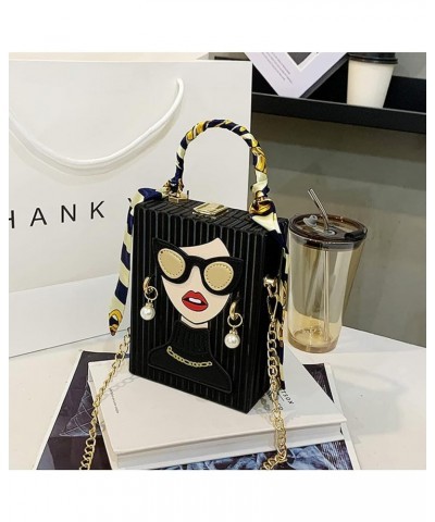 Novelty Unique 3D Lady Face PU Leather Top Handle Satchel Handbags for Women Funky Tote Purse Hobo Crossbody Shoulder bags Ac...