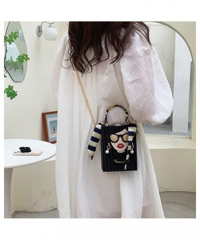 Novelty Unique 3D Lady Face PU Leather Top Handle Satchel Handbags for Women Funky Tote Purse Hobo Crossbody Shoulder bags Ac...