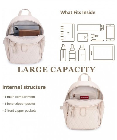 Small Backpack Purse for Women Anti Theft Backpack with Secured Zipper & Tassel 3pcs Tan $12.32 Backpacks