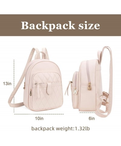 Small Backpack Purse for Women Anti Theft Backpack with Secured Zipper & Tassel 3pcs Tan $12.32 Backpacks