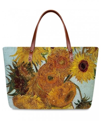 Women's Tote Shoulder Bags Van Gogh Art 3D Printed Top Handle Satchel Handbags Twelve Sunflowers 1 $23.77 Totes