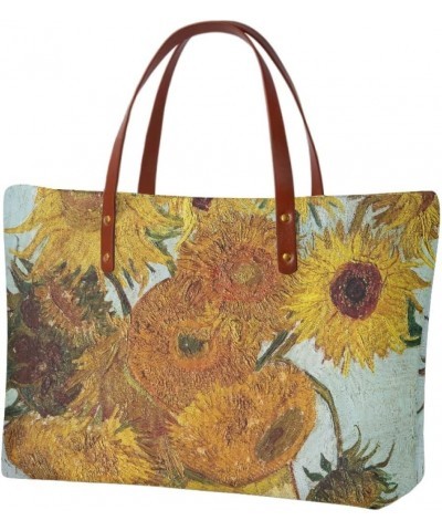 Women's Tote Shoulder Bags Van Gogh Art 3D Printed Top Handle Satchel Handbags Twelve Sunflowers 1 $23.77 Totes