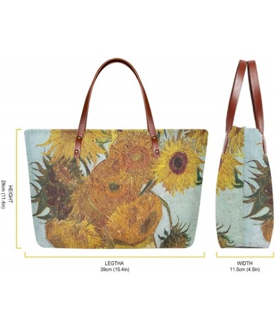 Women's Tote Shoulder Bags Van Gogh Art 3D Printed Top Handle Satchel Handbags Twelve Sunflowers 1 $23.77 Totes