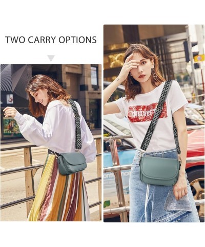 Small Crossbody Bags for Women Trendy Flap Saddle Purses Vegan Leather Shoulder Bags with Guitar Strap Blue $17.81 Crossbody ...