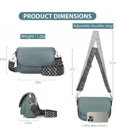 Small Crossbody Bags for Women Trendy Flap Saddle Purses Vegan Leather Shoulder Bags with Guitar Strap Blue $17.81 Crossbody ...