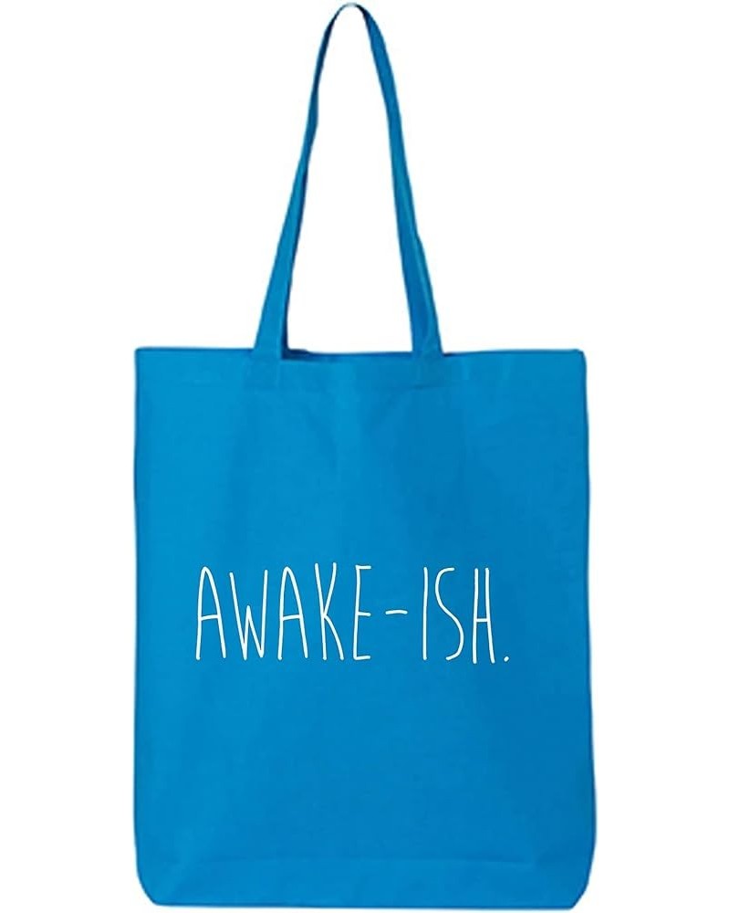 Awake-ish Cotton Canvas Tote Bag Sapphire $10.29 Handbags