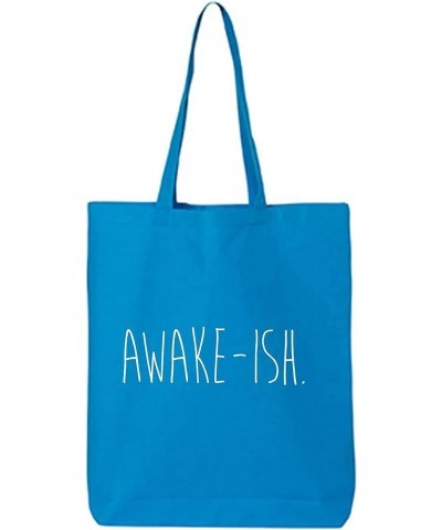 Awake-ish Cotton Canvas Tote Bag Sapphire $10.29 Handbags