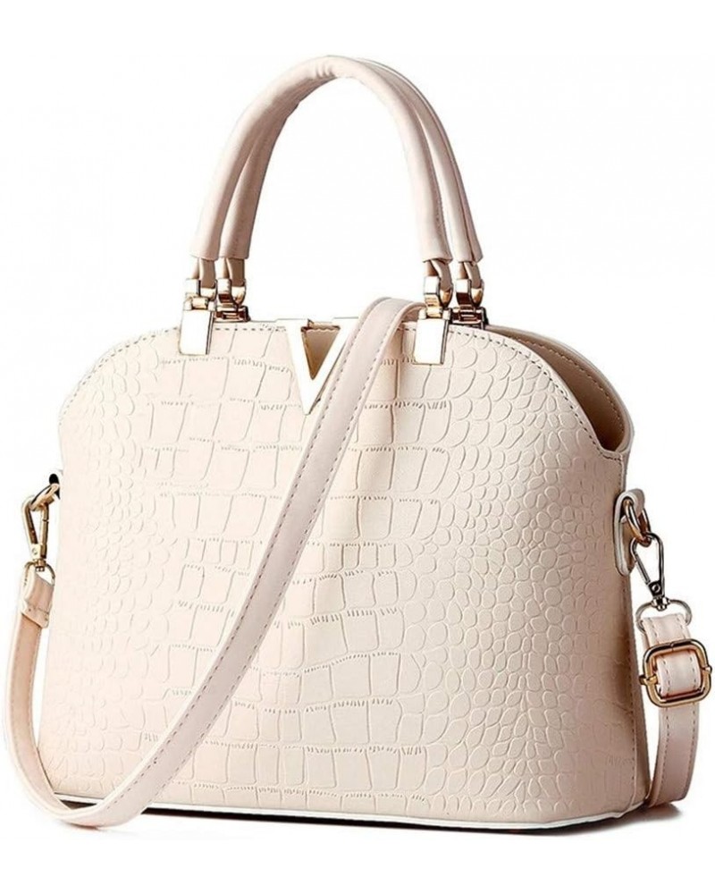 Women classics Top Handle Handbag Crossbody Casual Purse Satchel Tote B White $22.39 Shoulder Bags