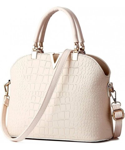 Women classics Top Handle Handbag Crossbody Casual Purse Satchel Tote B White $22.39 Shoulder Bags