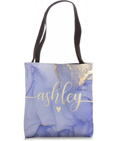 Ashley Letter A Initial Cute Purple Personalized Tote Bag $14.21 Totes