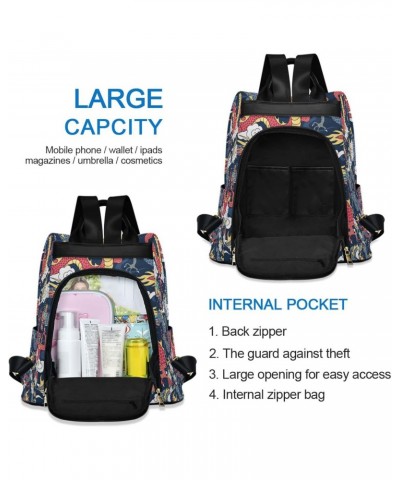 Japanese Dragon Cloud Large Women's Fashion Casual Backpack Purse Shoulder Travel Bag $23.59 Backpacks