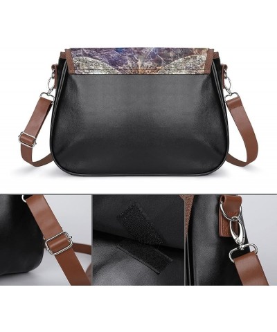 Printed Shoulder Crossbody Bag Leather Hobo Bags Medium Ladies Top Handles Satchels Metal Butterfly Color12 $21.60 Hobo Bags