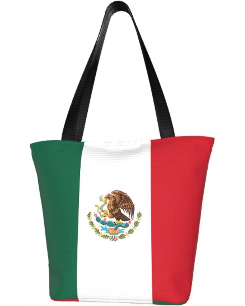 Mexico Tote Bags Support Mexico Flag Large Shoulder Bag Mexican Outdoor Decor $12.50 Totes