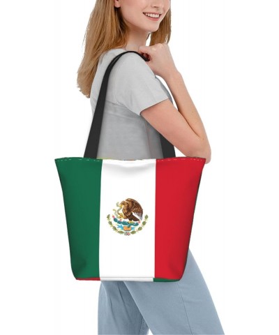 Mexico Tote Bags Support Mexico Flag Large Shoulder Bag Mexican Outdoor Decor $12.50 Totes