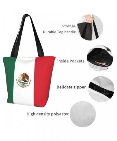 Mexico Tote Bags Support Mexico Flag Large Shoulder Bag Mexican Outdoor Decor $12.50 Totes