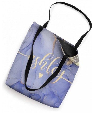 Ashley Letter A Initial Cute Purple Personalized Tote Bag $14.21 Totes