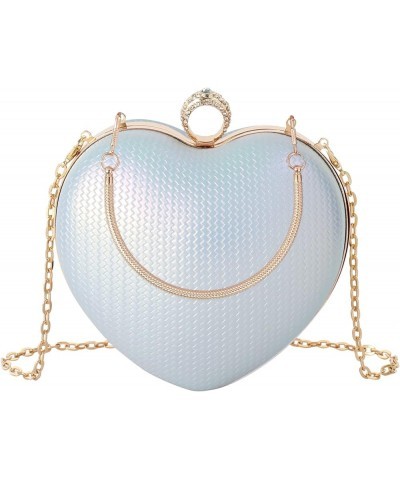 Mily Heart Shape Clutch Bag Messenger Shoulder Handbag Tote Evening Bag Purse 7650+blue $15.00 Totes