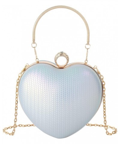 Mily Heart Shape Clutch Bag Messenger Shoulder Handbag Tote Evening Bag Purse 7650+blue $15.00 Totes