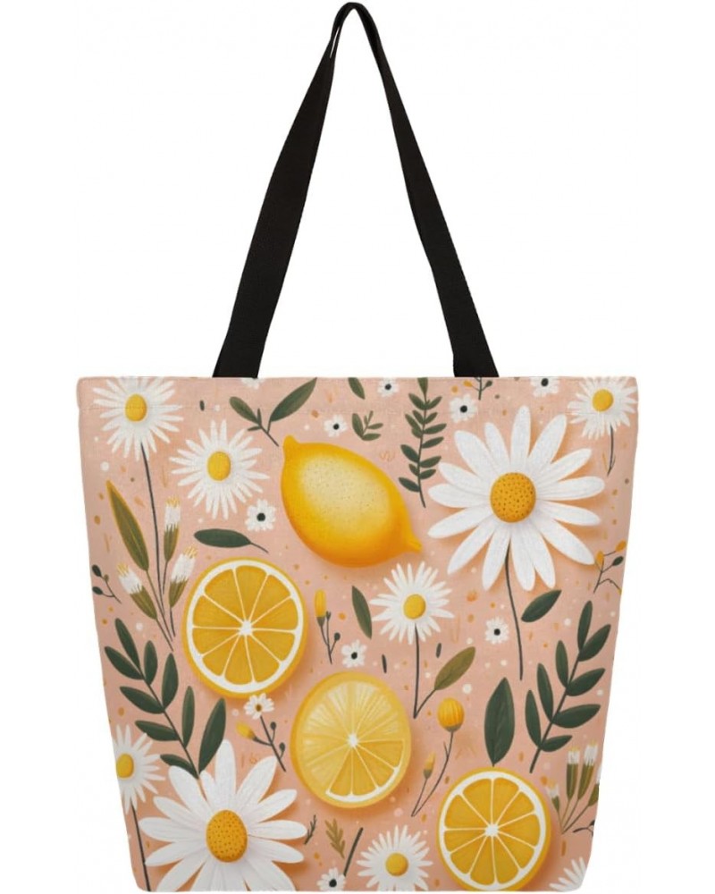 Stylish Canvas Handbag Decorated with Fruitful Flora Patterns - Attractive & Functional $11.27 Totes