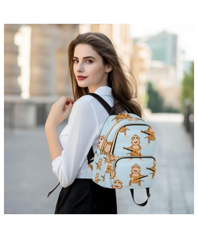 Small Backpack for Women Travel Bag Monkey Plays Guitar Daypack Purse Fashion Shoulder Bag Rucksack Medium A566 $15.59 Backpacks