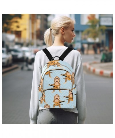 Small Backpack for Women Travel Bag Monkey Plays Guitar Daypack Purse Fashion Shoulder Bag Rucksack Medium A566 $15.59 Backpacks