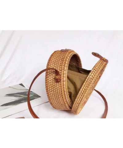 Women Straw Handbag Summer Beach Rattan Tote Bag Crossbody Shoulder Top Handle Handbag Handmade Purse Light Phone Bag (Color ...