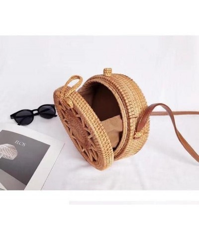 Women Straw Handbag Summer Beach Rattan Tote Bag Crossbody Shoulder Top Handle Handbag Handmade Purse Light Phone Bag (Color ...