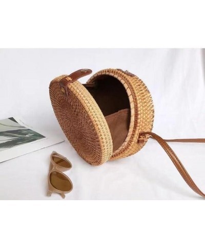 Women Straw Handbag Summer Beach Rattan Tote Bag Crossbody Shoulder Top Handle Handbag Handmade Purse Light Phone Bag (Color ...