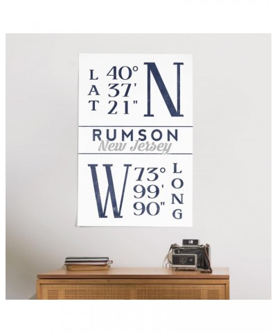 24x36 Inch Giclee Print, Rumson, New Jersey, Latitude and Longitude $27.49 Totes