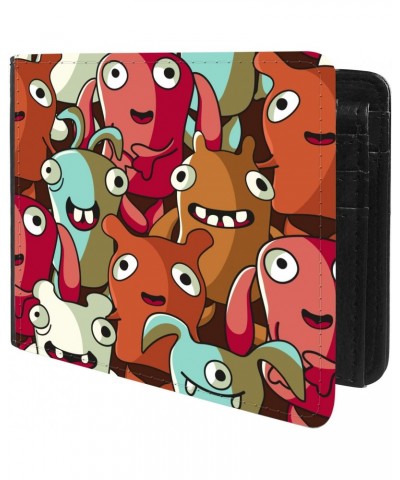 Unique Desige Pattern - Funny monsters and animals, Slim Front Pocket Wallet Billfold RFID Blocking $10.00 Wallets