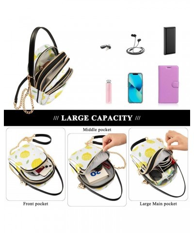 Summer Lemon Crossbody Bags for Women Small Shoulder Bag Chain Purse Hand Bag for Works Travel Gifts $12.74 Shoulder Bags