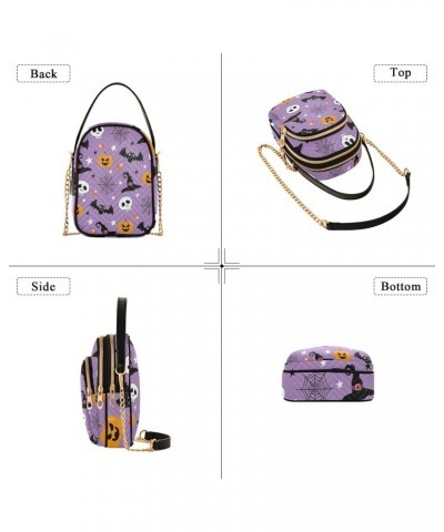 Halloween Skull Pumpkins Crossbody Bags for Women Chain Crossbody Flight Bag Side Bag with Chain Strap for Gifts $12.48 Cross...